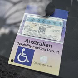 Photo of disability permit